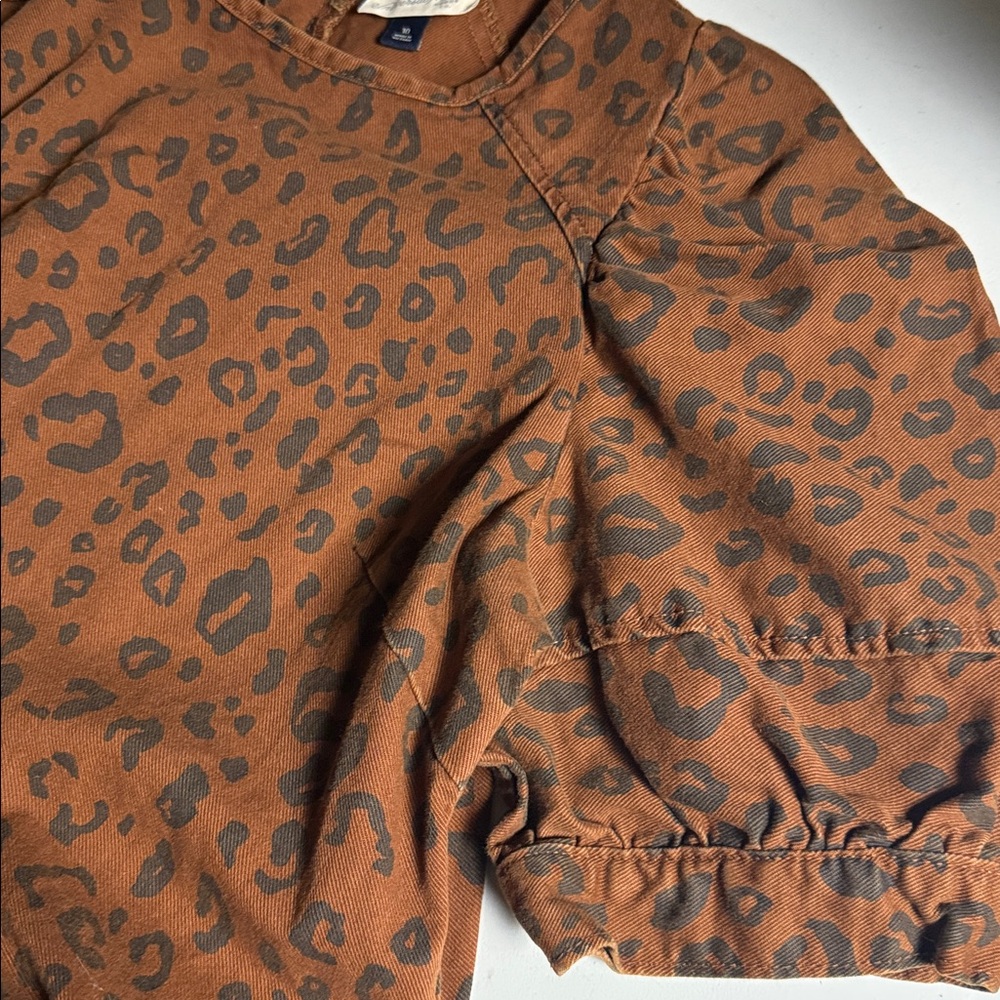 UNIVERSAL THREAD Leopard Denim Mini Puff Sleeves … - image 10